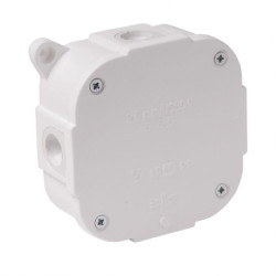 Puszka instalacyjna natynkowa z wkrętami 88x88x40mm hermetyczna IP44 biała ViPlast