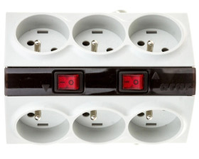 Przedłużacz przeciwprzepięciowy 6-gniazd z/u ACAR SMART 3m szary