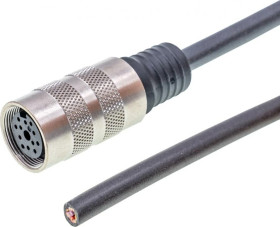 VKABF001 Kabel połączeniowy, 12 m, gniazdo M16 12-stykowe proste, wolny koniec kabla, 12-żyłowy, PUR (poliuretan)