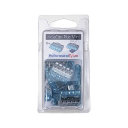 HellermannTyton 148-90057 HelaCon Connector clip 10pcs transparent/blue