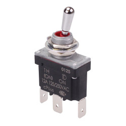 On-(On) Momentary Sealed 12mm Toggle Switch SPDT 12A IP68