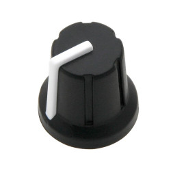 Gałka N-1 znacznik biały oś 6mm / 8690