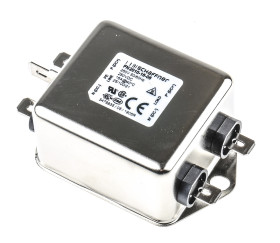 Filtr EMI 16A 1-fazowy 1MΩ 250 V AC/DC 0 → 400Hz 700 μH Schaffner Montaż w obudowie