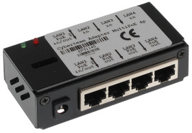 Adapter Power over Ethernet (PoE) umożliwiający zasilanie do 4 urządzeń pracujących w sieciach LAN za pomocą skrętki POE-UNI/4