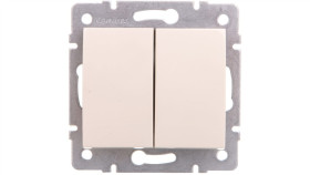 Logi Łącznik Zwierny Podwójny Śrubowy 10Ax 250V Kremowy 021022103 25129
