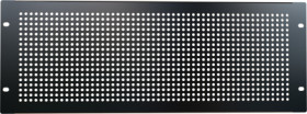 Blind plate, perforated, steel, (W x H x D) 483 x 178 x 13 mm, 4 U, black, PPFS19007BK2