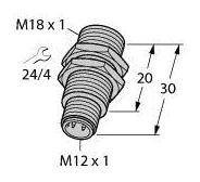 Czujnik indukcyjny Turck BI5-G18KK-AP6-H1141, 10 - 30 V, 1 szt.