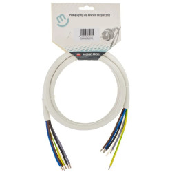 Przewód zasilający do piekarników płyt indukcyjnych AGD H05VV-F 5G2,5 biały 1,5m