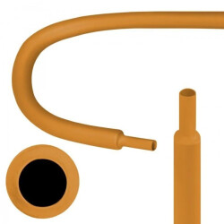 Rurka termokurczliwa RTS 6,4/3,2mm brązowa 1m