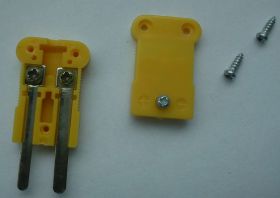 UNI-K-GE Wtyk 2-biegunowy, standard do termopar typu K, WYPRZEDAŻ