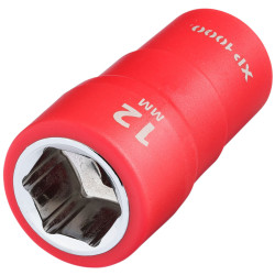 Draper 18801 XP1000&#xAE; VDE Socket, 1/4&quot; Sq. Dr., 12mm - 18801