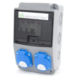 Rozdzielnica budowlana ogrodowa 2*GS 230V + zabezpieczenia + różnicówka, 6NO22C00F