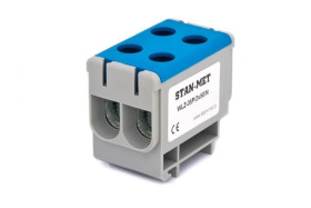 Złączka szynowa gwintowa al/cu 2x50mm2 niebieska WLZ-35P/2x50N