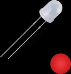 2111O166 LED, 3 mm wired, red, 700 mcd, 30°