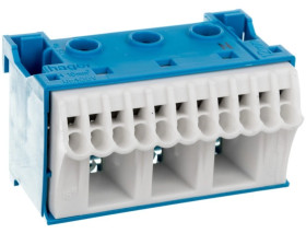 Blok samozacisków 63A QC niebieski 14 przyłączy 33x60x34mm KN14N