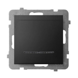 ARIA Łącznik hotelowy z podświetleniem pomarańczowym czarny metalik ŁP-15US/m/33