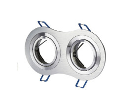 VT-783 Oczko halogenowe Spot trzonek: 2xGU10 okrągła polerowane aluminium 3602 V-TAC