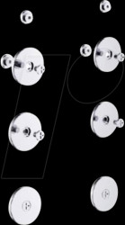 ALL-SG800X-MAG-SET Magnet mounting set, for wall mounting