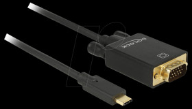 85262 USB C plug to VGA plug, DP Alt mode, 2 m.