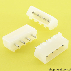 TYC350211-1 Connector 2 x 4 Pin Angle THT TYCO
