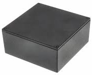 Aluminum die cast enclosure, (L x W x H) 125 x 125 x 57 mm, black (RAL 9005), IP54, 1590KKBK
