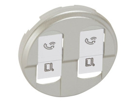 CELIANE Plakietka do gniazd podwójnych RJ45 tytanowa 068552 LEGRAND