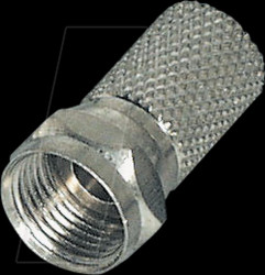 FF0/7L Twist-on F-plug, for 7.0-mm diameter antenna cables
