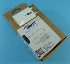 ŁAD.SAM.5V/1,0A 1xGN.USB BIAŁA AKYGA