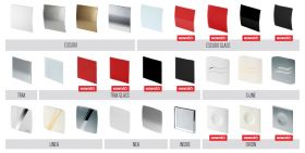 Kratka ramka wentylacyjna ozdobna kolory szkło