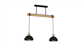 Lampa Wisząca Erik Black/Wood 2Xe27 Mlp7225 Milagro