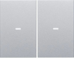 KNX e/s K.x Klawisze z soczewką do modułu przycisku 2-kr, alu mat, lak. 80960371