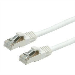 VALUE Patchkabel Cat.6 (Class E) S/FTP (PiMF), LS0H, wit, 0,5 m