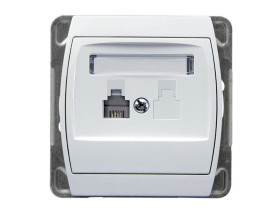 GAZELA Gniazdo telefoniczne biały GPT-1J/m/00 OSPEL