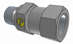 Złączka hydrauliczna, Złacze A: M12 męskie, Złacze B: UNF 1/2-20 żeńskie