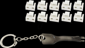 BS08-01036 RJ45 port blocker set, socket, white, 10 pieces