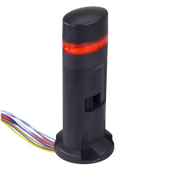 LD6A-1DZQB-R Red Stack Light LED Tower with Sounder & Flasher Direct Mount 24VAC/DC IDEC