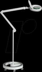 LUM61597213GR Lupenleuchte, LED, Echtglaslinse, 3 Dioptrien, mit Rollstativ, g