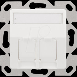 NK4081 Keystone Faceplate for 2 modules, pure white