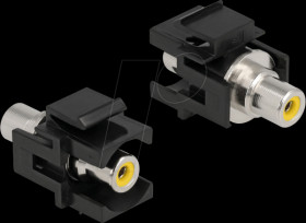 86740 Keystone Module RCA female &gt; RCA female yellow / black