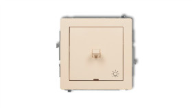 Deco Przycisk /Światło/ W Stylu Amerykańskim Beżowy 1Dwpus-5