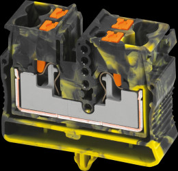 1429443 Mini terminal block, yellow/black