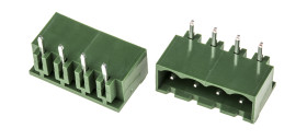 Wtykowy blok zaciskowy 4-pinowe raster: 5.08 mm Kąt prosty 1-rzędowe RS PRO Otwór przelotowy300 V W osłonie