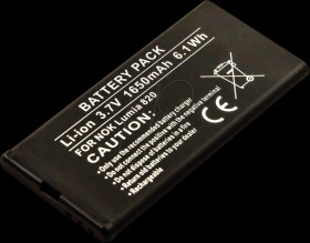 10863 Smartphone battery for Nokia devices, Li-Ion, 1650 mAh