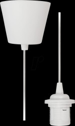 1452332 E27 lamp pendant, white, 1.2-m textile cable