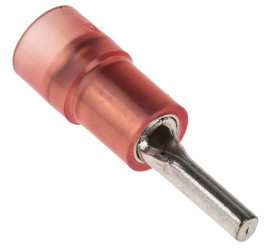 Końcówka pinowa, Cyna, 1.9mm średnica, 9mm długość, Czerwony, 16AWG - 22AWG Bez osłony