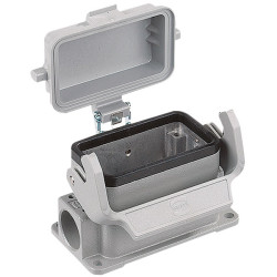 Harting 09 30 010 1296 Han® 10 B Base SM Housing Side Entry Thermo Pg 16 1 Lever