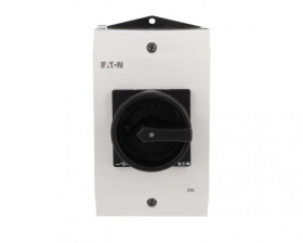 Rozłącznik 40A 3P+N w obudowie IP65 czarna rączka z blokadą P1-40/I2/SVB-SW/N 199914