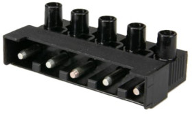 Plug, 5 pole, cable assembly, screw connection, 0.5-4.5 mm², black, 163 ST/ 5 DS EV