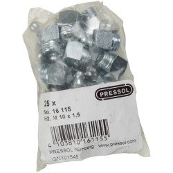 Pressol 16 115 Tapered Lubricating Nipple H2-45&#xB0; M10x1.5-VZ 25 pcs