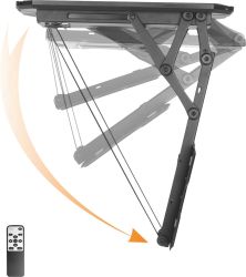 SpeaKa Professional Uchwyt sufitowy do telewizora napędzany elektrycznie, Uchylny, Rozszerzalny 58,4 cm (23") - 139,7 cm